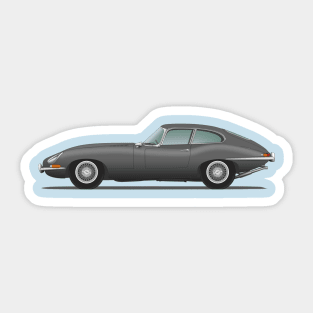 Jaguar E Type Fixed Head Coupe Gunmetal Sticker